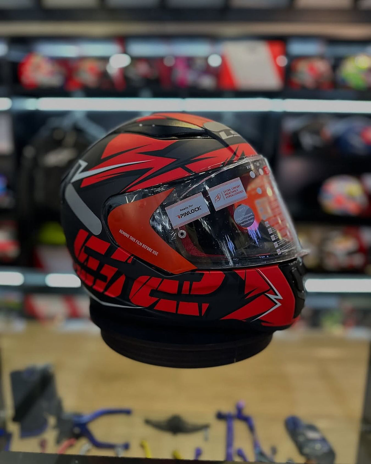 CAPACETE LS2 RAPID CROMO VERMELHO