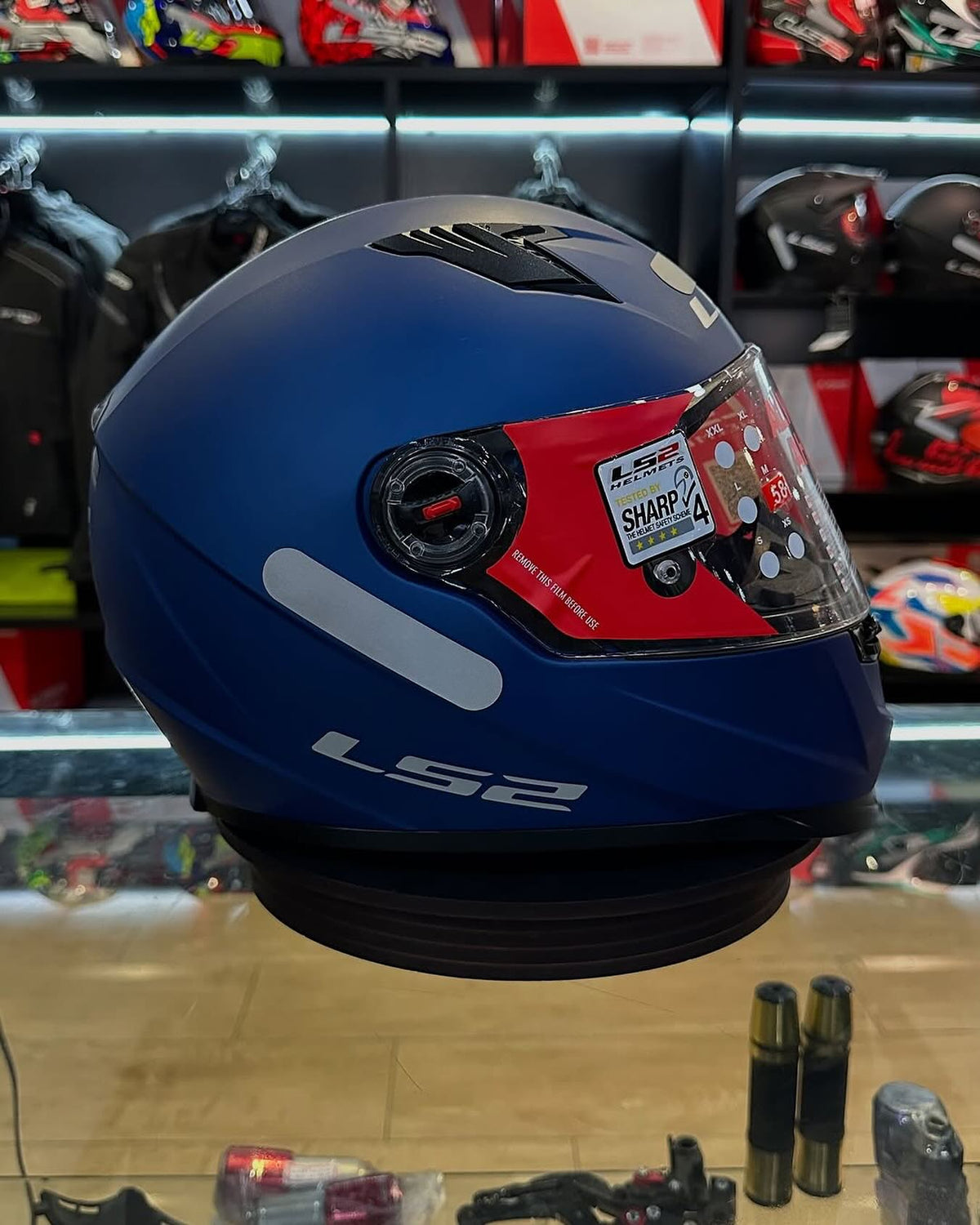 CAPACETE LS2 CLASSIC MONOCOLOR AZUL FOSCO