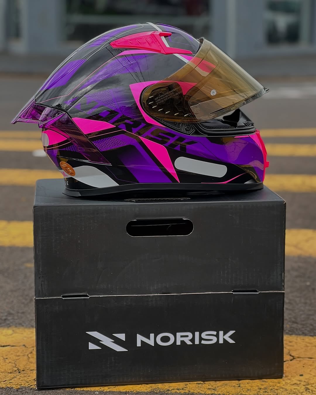 CAPACETE NORISK FLOW PULSE ROXO