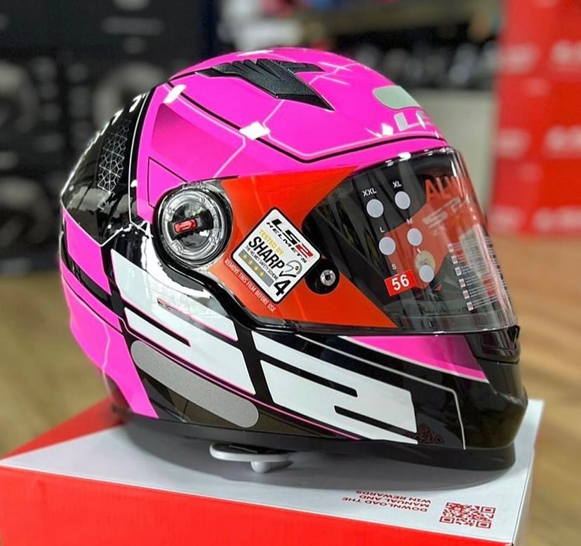 CAPACETE LS2 CLASSIC FF358 ULTRA ROSA