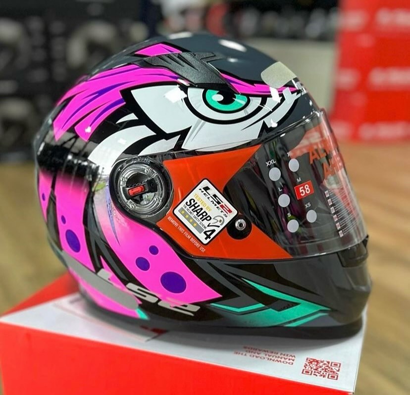 CAPACETE LS2 CLASSIC TRIBAL ROSA