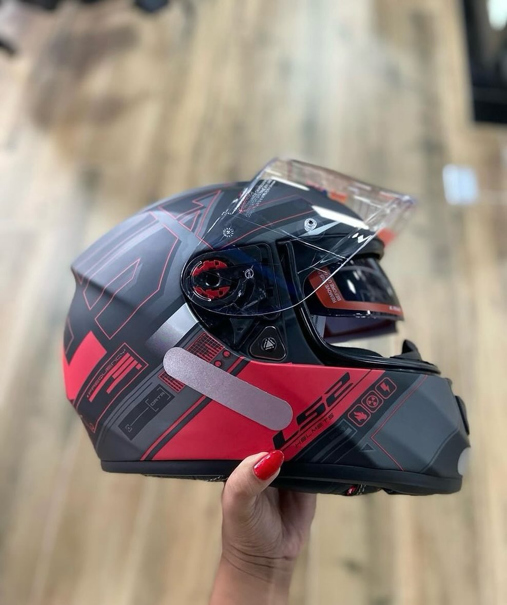 CAPACETE LS2 FF397 VECTOR FREQUENCY VERMELHO