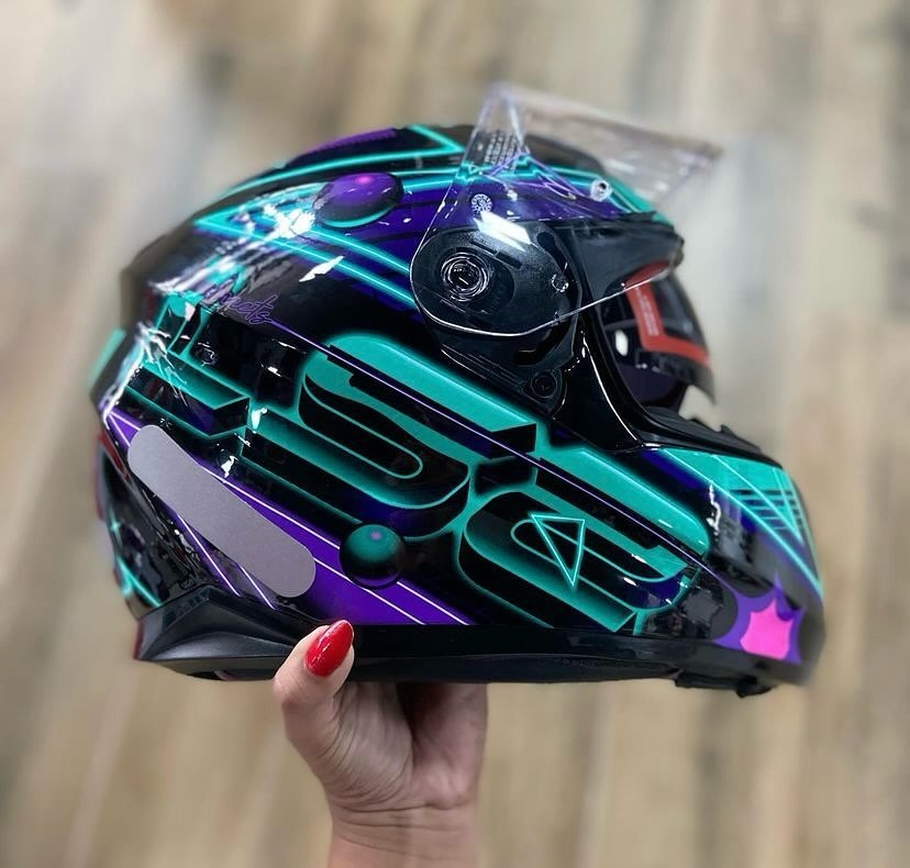 CAPACETE LS2 FF320 STREAM SYNTH ROXO