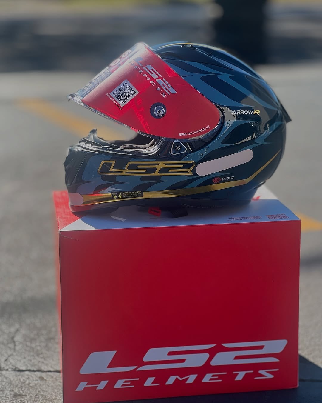 CAPACETE LS2 ARROW FLAMES AZUL