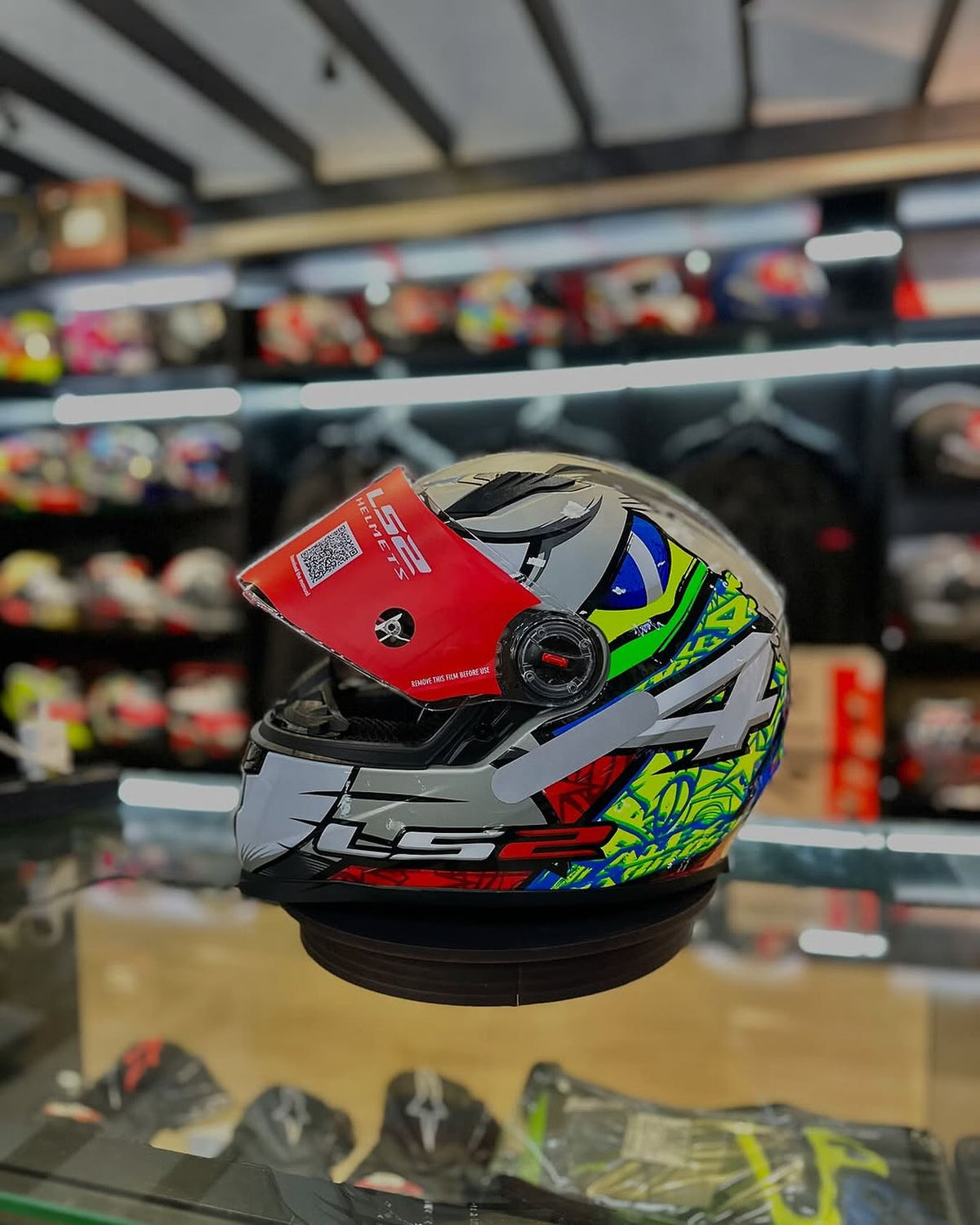 CAPACETE LS2 CLASSIC ALEX BARROS CINZA