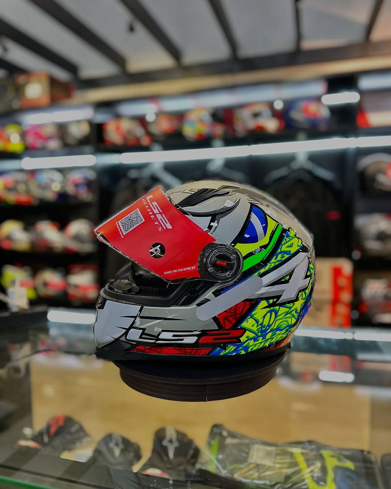 CAPACETE LS2 CLASSIC ALEX BARROS CINZA