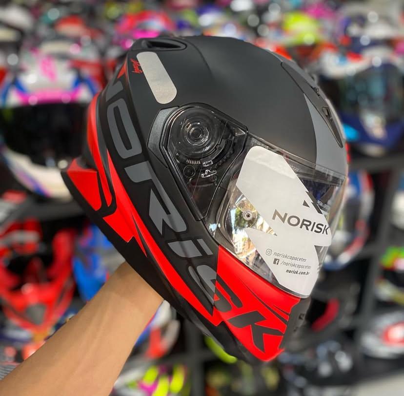 CAPACETE NORISK SOUL MANTY VERMELHO