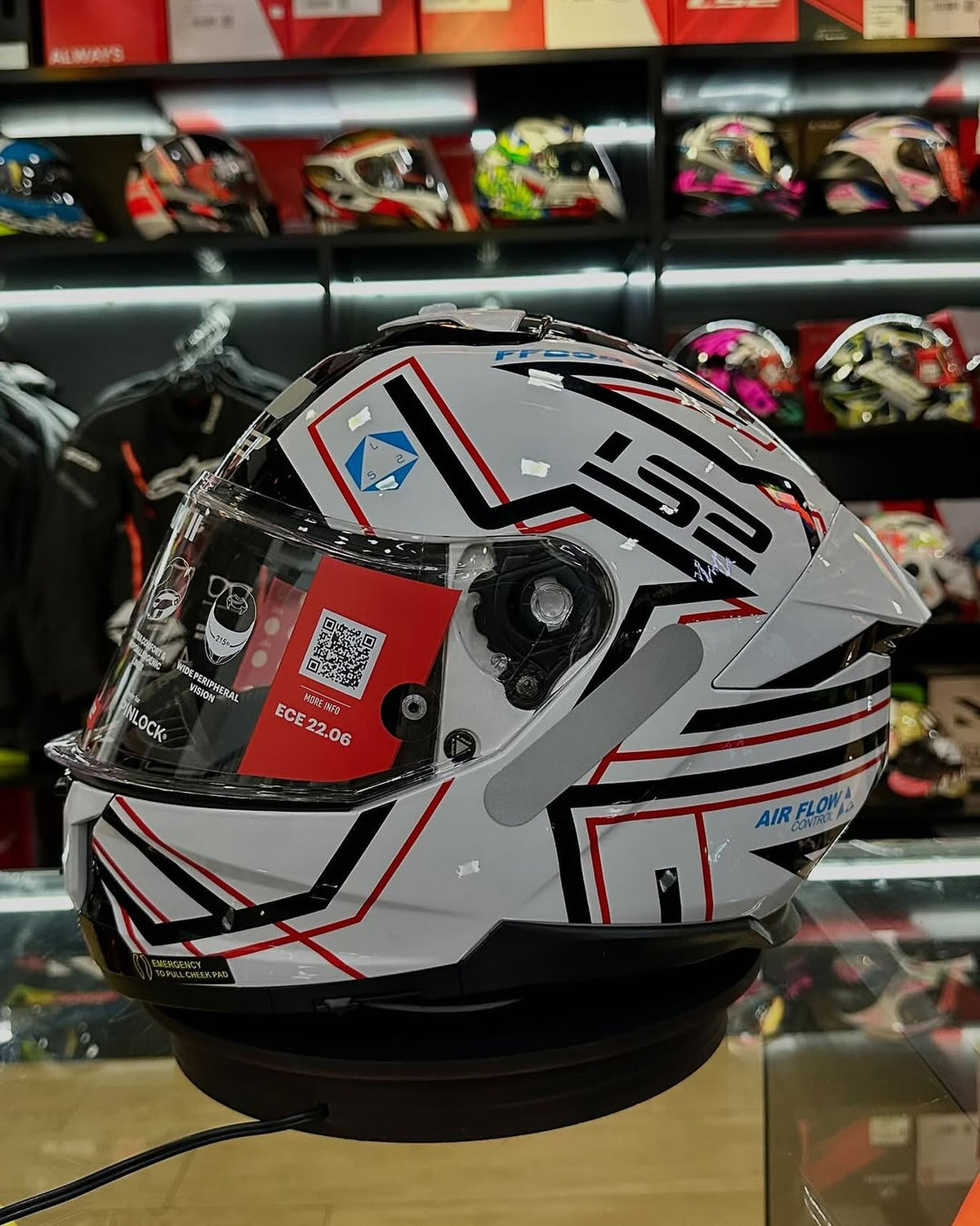 CAPACETE LS2 STREAM II MAZE BRANCO