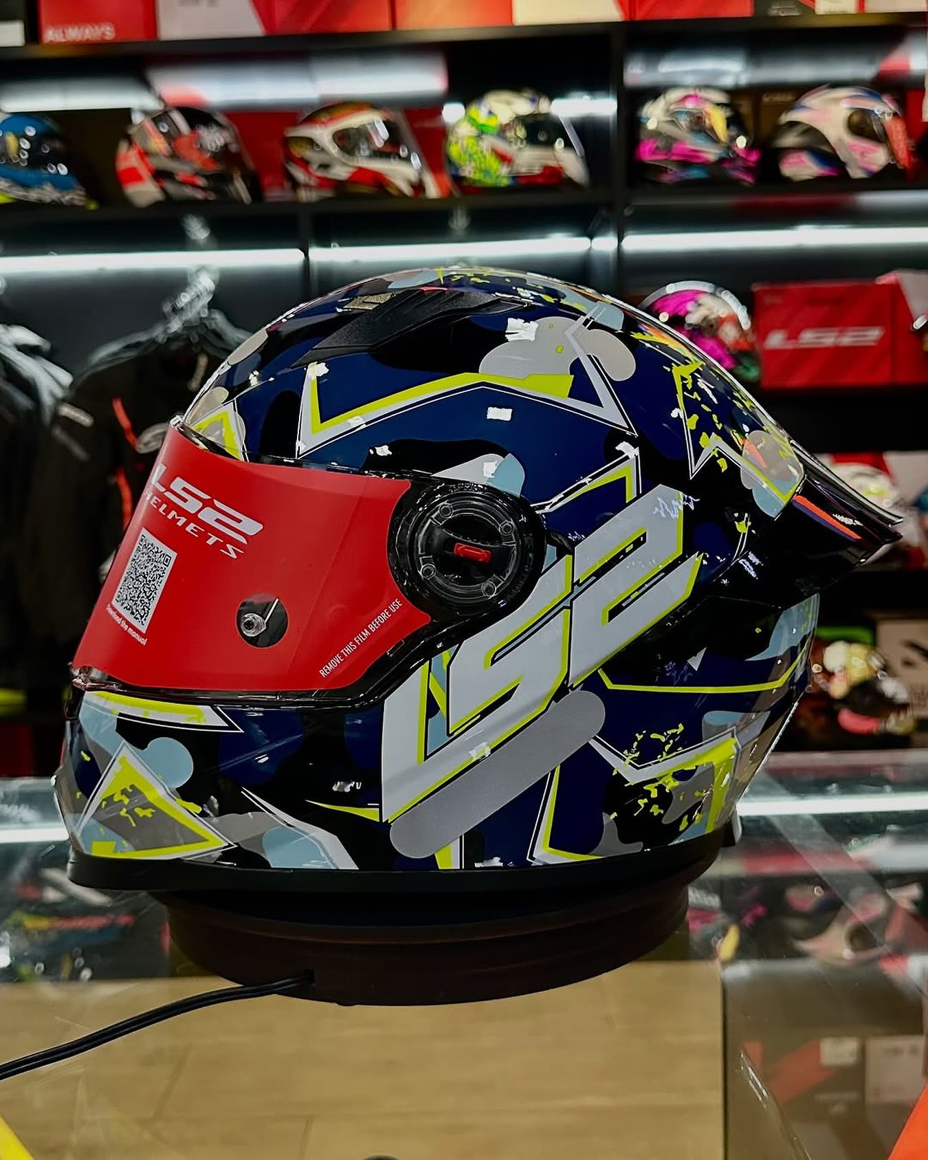 CAPACETE LS2 CLASSIC S CAMO AZUL