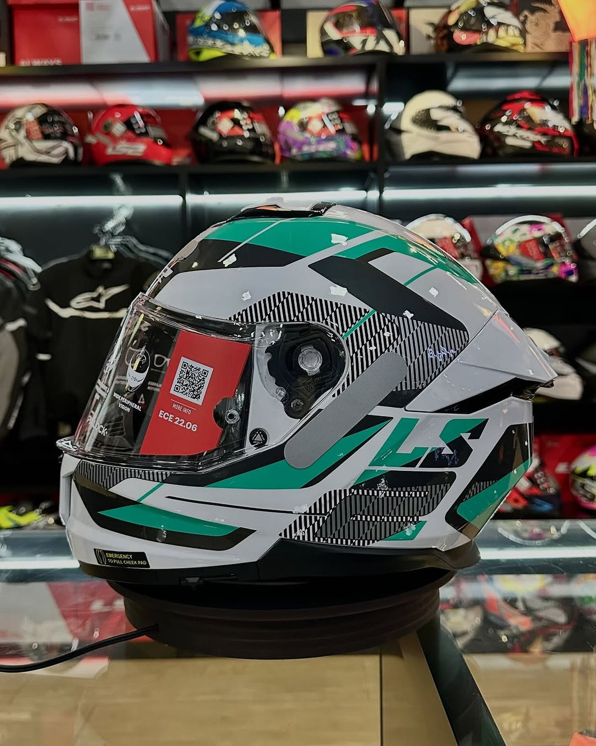 CAPACETE LS2 STREAM II ROAD BRANCO/VERDE